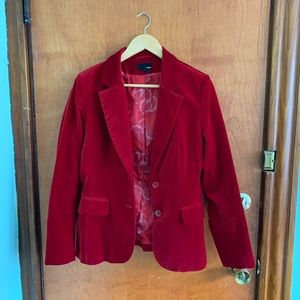 H&M  red velvet blazer